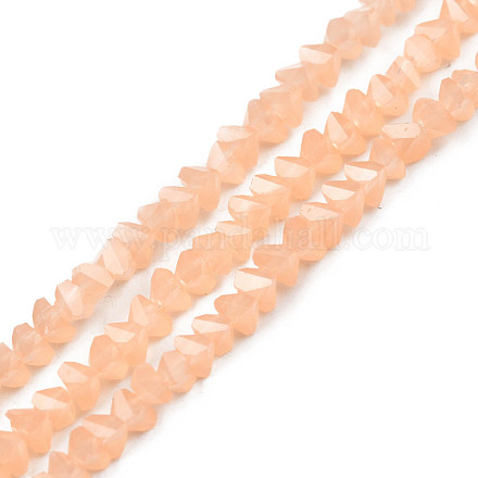 Opaque Solid Color Glass Beads Strands GLAA-N052-01-A06-1