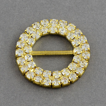 Brillante anillo de boda de la cinta invitación hebillas RB-R007-27mm-02-1