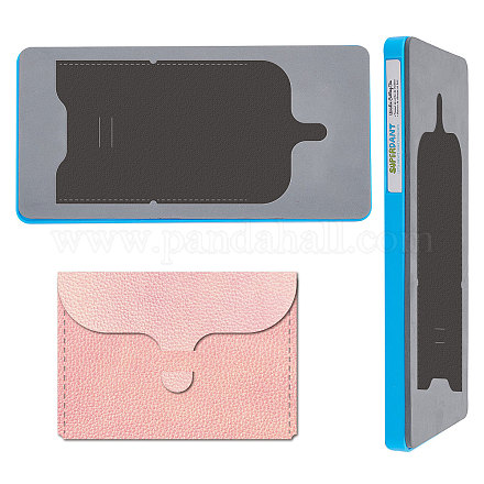 SUPERDANT Leather Die Cutting Rectangle Card Holder Dies Metal Cutting Dies for 1 Slot Card Holder Making Scrapbooking Paper Crafting Stencils Die Cuts Template 10x5in DIY-SD0001-50-051-1