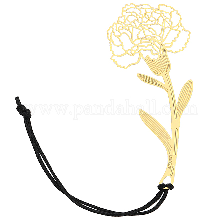 Segnalibri fiore in ottone con nappina OFST-WH0005-01-1