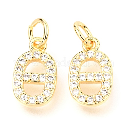 Латунные микро проложить кубического циркония подвески ZIRC-O037-12G-1