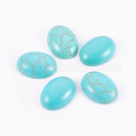 Synthetic Turquoise Cabochons G-H1554-10x8x4-1