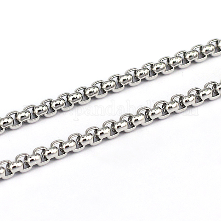 304 Stainless Steel Box Chains CHS-L001-29-3mm-1