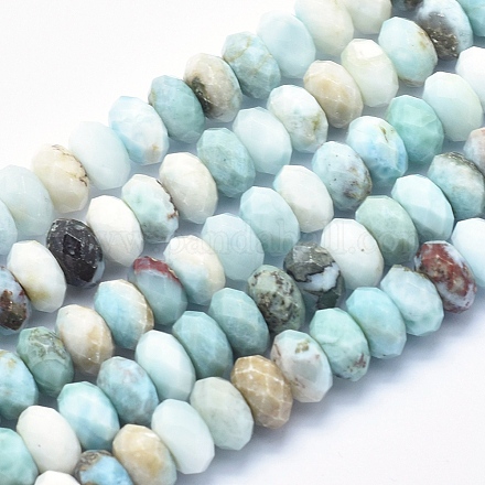 Natural Larimar Beads Strands G-K256-57F-1