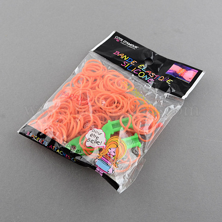 DIY Rubber Loom Bands Refills with Accessories X-DIY-R011-04-1