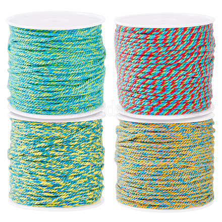 4 рулон хлопчатобумажной нитки для плетения 4 цветов&nbsp;OCOR-TA0002-76-1