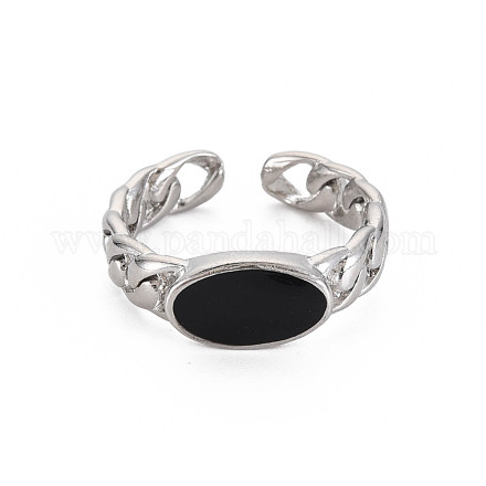 Эмалированное овальное открытое кольцо-манжета RJEW-S038-216-1