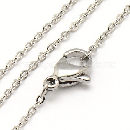 Trendy Unisex 304 Stainless Steel Cable Chain Necklaces NJEW-M047-B-01-1