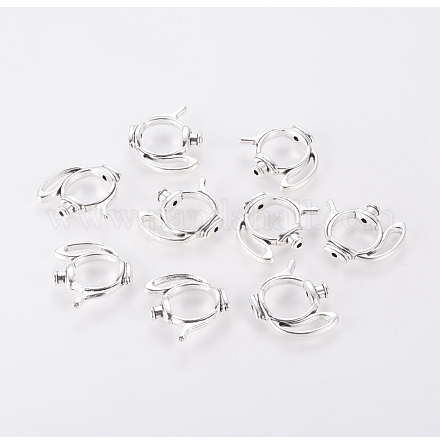 Antikem Silber tibetischen Stil Wasserkocher Perlenrahmen X-LF8719Y-1