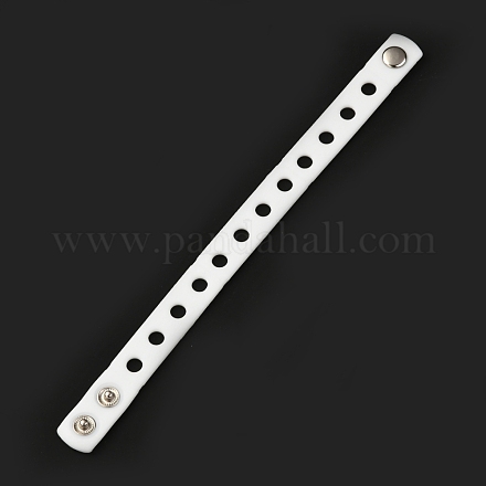 Bracelets unisexes en cordon de silicone BJEW-M204-01K-1