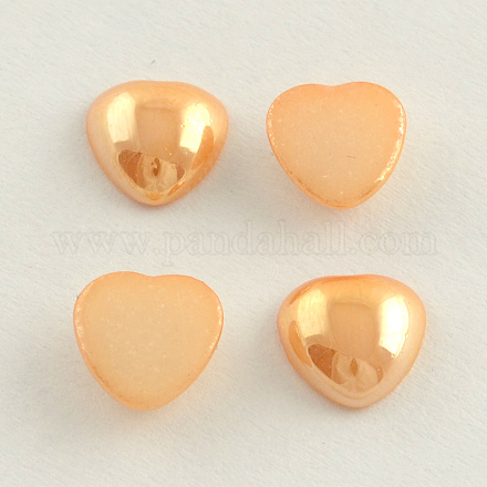 Pearlized Plated Opaque Glass Cabochons PORC-S800-8mm-20-1