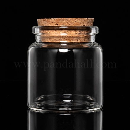 Glass Jar Glass Bottle for Bead Containers CON-E008-58x47mm-1