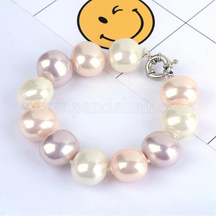 Shell pulseras de abalorios de perlas BJEW-Q676-01B-1