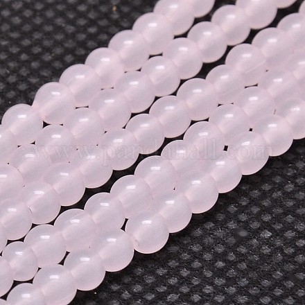 Round Imitation Jade Glass Beads Strands GLAA-F031-4mm-06-1