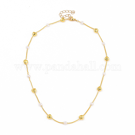 Brass Handmade Beaded Chain Bracelets NJEW-JN02947-1