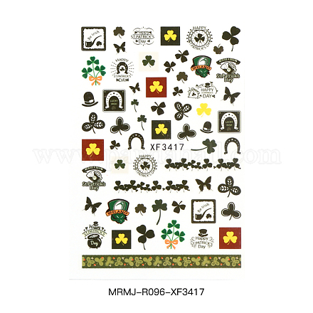 Самоклеющиеся наклейки для ногтей для ирландии MRMJ-R096-XF3417-1