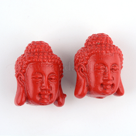 Gioielli buddista perline cinabro CARL-Q004-43-1