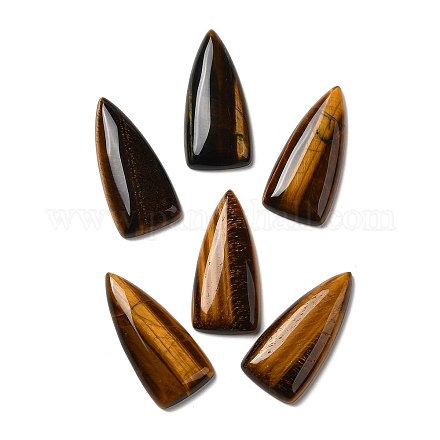 天然石タイガーアイカボション  三角形  40~40.5x18.5x6~6.5mm G-D066-03A-1