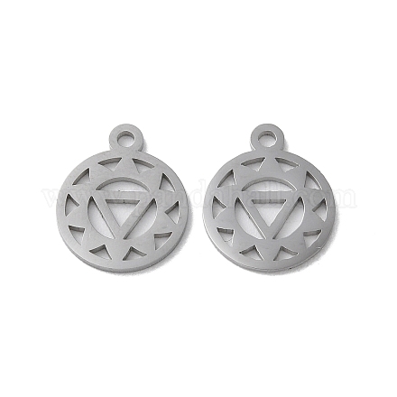 Chakra 304 Stainless Steel Charms STAS-F300-05P-1
