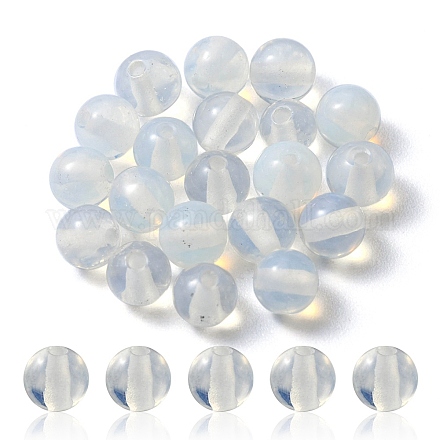 20pcs perles rondes d'opalite G-YW0001-27C-1