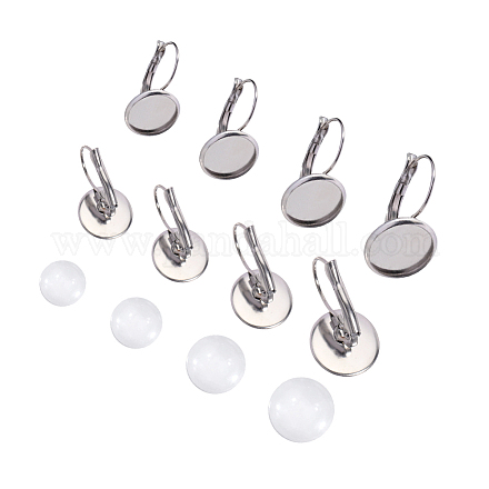 UNICRAFTALE 40 Sets 4 Sizes Stainless Steel Leverback Earring Findings DIY-UN0001-08P-1