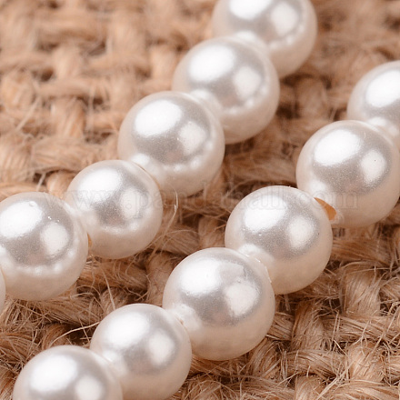 Grade A Polished Round Shell Pearl Bead Strands BSHE-M024-01-3mm-1