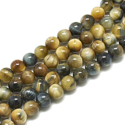 Natural Tiger Eye Beads Strands G-S300-6mm-107A-1