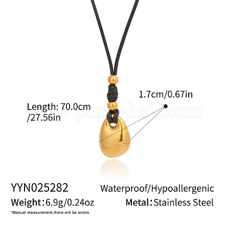 Регулируемые подвески из нержавеющей стали 304 с черными веревками для женщин CZ8610-3-1