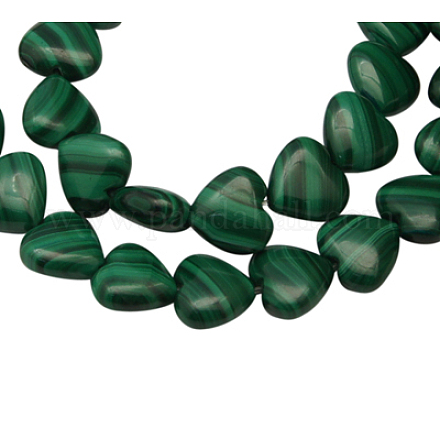 Chapelets de perles en pierre gemme de malachite naturelle X-MALA-10X10-1