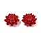 Dyed Synthetic Coral Carved Beads, Flower, Red, 20x21x11.5mm, Hole: 1.6mm