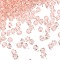 Transparent Glass Beads, Bicone, Faceted, Misty Rose, 4x3.5mm, Hole: 0.8mm, about 720pcs/bag