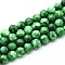 Natural Quartz Beads Strands, Dyed, Round, Imitation Malaysia Jade, Green, 6~6.5mm, Hole: 0.9~1mm, about 60~63pcs/strand, 14.96~15.35 inch(38~39cm)