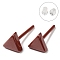 Hypoallergenic Bioceramics Zirconia Ceramic Stud Earrings, No Fading and Nickel Free, Triangle, Dark Red, 5x6mm