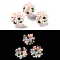 Luminous Polymer Clay Rhinestone Floral Ball Beads, with Acrylic Flower, for Beadable Pens Jewelry Keychain Making, Lavender Blush, 20~23mm, Hole: 2~3mm