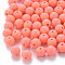 Opaque Acrylic Beads, Round, Salmon, 8x7mm, Hole: 2mm, about 1134pcs/325g