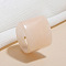 Rectangle Acrylic Finger Rings for Women, Misty Rose, Inner Diameter: 17mm