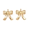 304 Stainless Steel Pendants, Bowknot Charm, Golden, 22.5x20x7mm, Hole: 3x2mm