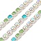Rhinestone and Iron Cup Chain, with Spool, Peridot, 2x2x2mm, about 10yard/roll