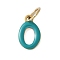 304 Stainless Steel Enamel Charms, with Jump Ring, Ion Plating(IP), Golden, Letter O, 12x7.5x1mm, jump ring: 6x0.8mm, 4.5mm inner diameter