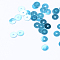 Ornament Accessories Plastic Paillette Beads, Sequins Beads, Disc, Deep Sky Blue, 3x0.2mm, Hole: 1mm