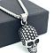 Vintage Stainless Steel Skull Pendant Necklaces for Unisex, Stainless Steel Color
