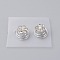 Spiral Hair Pin Coil Alloy Hair Accessories, with Rhinestone, for Wedding Bridal Party, Platinum, 14x9mm