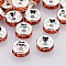 Brass Rhinestone Spacer Beads, Grade AAA, Straight Flange, Nickel Free, Silver Color Plated, Rondelle, Hyacinth, 4x2mm, Hole: 0.8mm