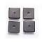 304 Stainless Steel Spacer Beads, Square, Electrophoresis Black, 8x8x0.8mm, Hole: 1.1mm