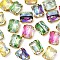 20Pcs Sew on Rhinestone, Multi-strand Links, Imitation Austrian Crystal, K9 Glass Rhinestone, with Brass Prong Settings, Garments Accessories, Faceted, Rectangle, Golden, Mixed Color, 10x8x5mm, Hole: 0.5mm