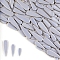 3 Styles Teardrop Shape Porcelain Mosaic Tiles, for DIY Mosaic Art Crafts, Picture Frames and More, Silver, 21~40x8~12x4mm, about 100g/set
