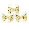 Bowknot Rack Plating Brass Micro Pave Colorful Cubic Zirconia Pendants, Cadmium Free & Lead Free, Real 18K Gold Plated, 31x21x4mm, Hole: 1.5mm