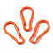 Aluminum Rock Climbing Carabiners, Key Clasps, Dark Orange, 46x22.5x4.5mm, Inner Diameter: 39x16mm