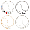 4Pcs 4 Styles Iron & Alloy Eyeglasses Chains, Neck Strap for Eyeglasses, with Rubber Loop Ends, Mixed Color, 705~790mm, 1pc/style