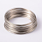 Memory Wire, for Bracelet Making, Steel, Platinum Color, 65mm, Wire : 0.5mm(24 Gauge), about 100 circles/set